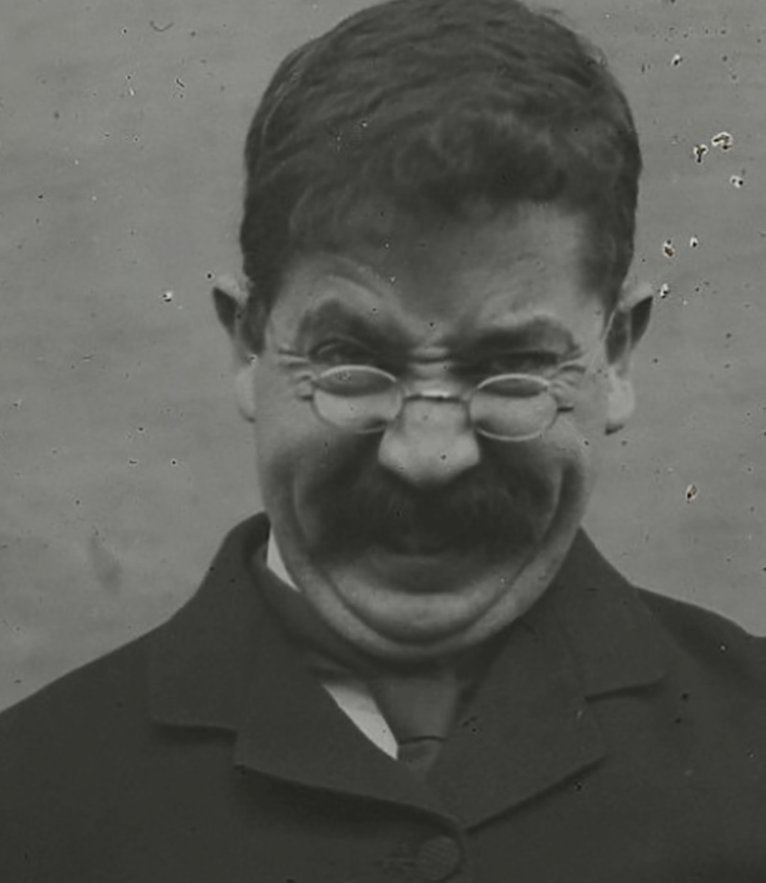 laughing victorian man